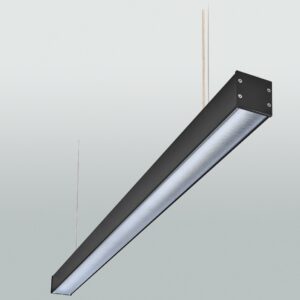 LED-Arbeitsplatz-Pendelleuchte; 1400mm; direkt-indirekt-strahlend; schwarz; schaltbar