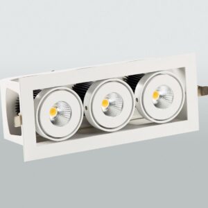 LED-Deckeneinbaustrahler kardanisch; 136mm; 3-Flammig; 3.000K