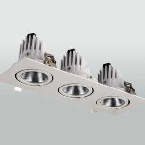 LED-Deckeneinbaustrahler kardanisch; 145mm; 3-Flammig; 4.000K