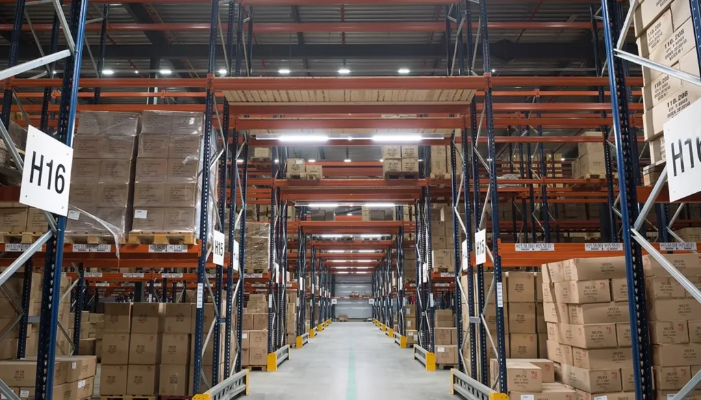 Volles Lager mit guter Beleuchtung